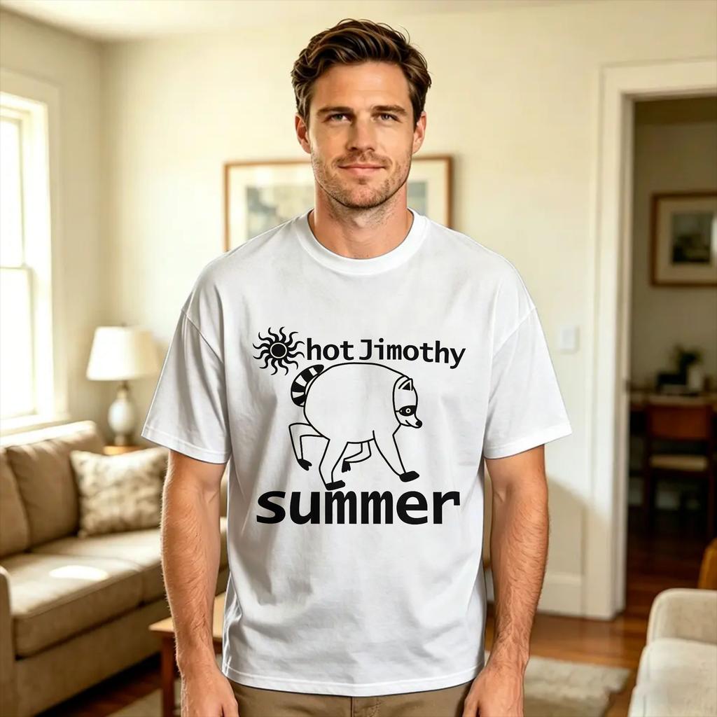Team Jimothy Raccoon Supporter Funny Animal Design Tshirt Unisexs Classic Tshirts Summer Oneck Trendy Cool Tee Shirt