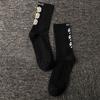 GD Socks Cool Female GD Ins Trend Male Korean Style Women High-top Socks Peace Harajuku Kawaii Socks Black Crew Socks