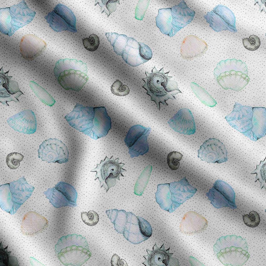 Soimoi Принт морских ракушек, хлопковый батист, ткань для квилтинга, продаваемая во дворе, хлопчатобумажная ткань средней плотности шириной 42 дюйма,