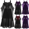 Womne Plus Size Cold Shoulder Butterfly Sleeve Halloween Dress