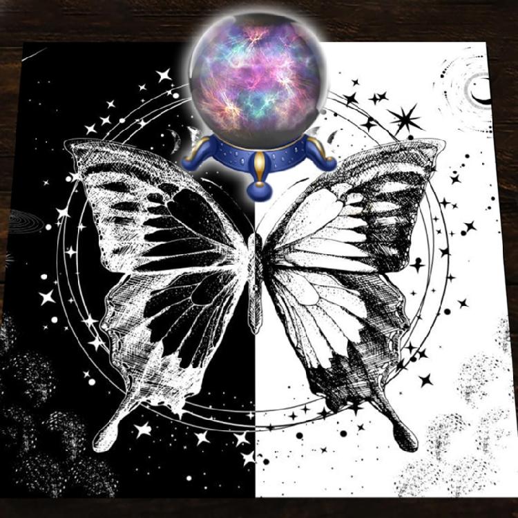 Tapestry Butterfly Moon Phases Tablecloth Bedroom Decorative Background Cloth