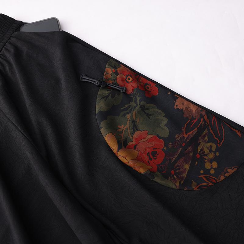 Женские летние брюки Новые брюки-харены с пряжкой в китайском стиле Бабушкины свободные брюки-фонарики