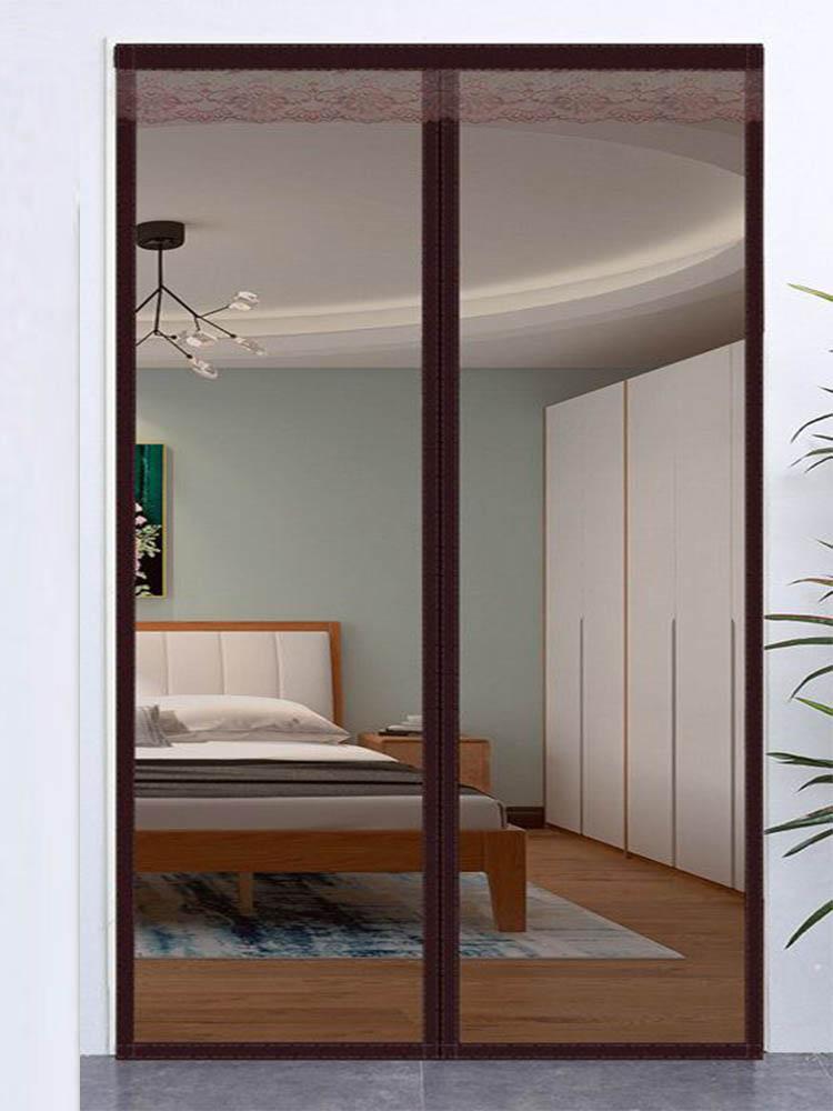 Новые вышитые магнитные экраны для дверей, занавески от комаров, насекомых, мух, не пробивают шторы, экраны для дверей в гостиную, сетка для дома