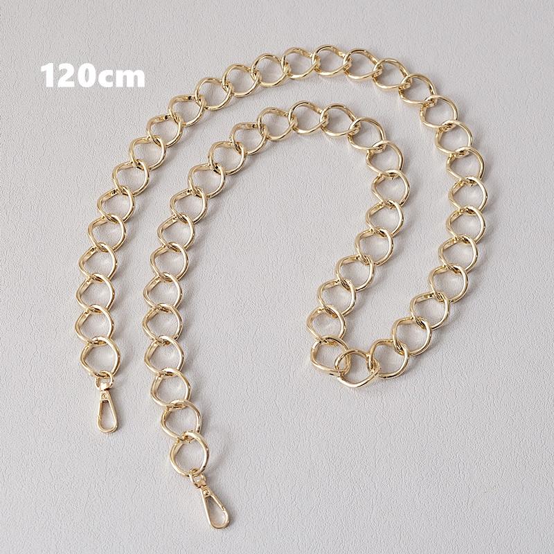New Fashion Woman Handbag Accessory Chains Luxury Solid Gold Metal Bag Chain Strap Women Cute Clutch Shoulder Purse Accessory
