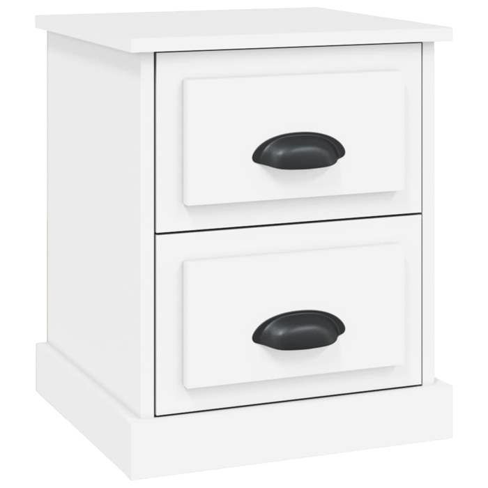 Maison Exclusive - Table de chevet blanc 39x39x47,5 cm bois d’ingénierie