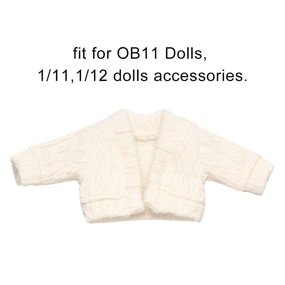 Doll Accessories Mini Knitted Sweater Tops Casual Dress Dressing Clothes 1/12 Doll Cardigans