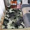 Camouflage Pattern Area Rug with Abstract Paint Splatter Design Suitable for use as an anti-slip for living room bedroom sofas