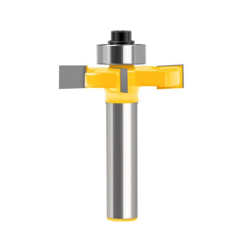 Фрезерный станок по дереву, хвостовик 8 мм, прямая концевая фреза, триммер для чистки Т-образных пазов, деревообрабатывающий инструмент, фреза