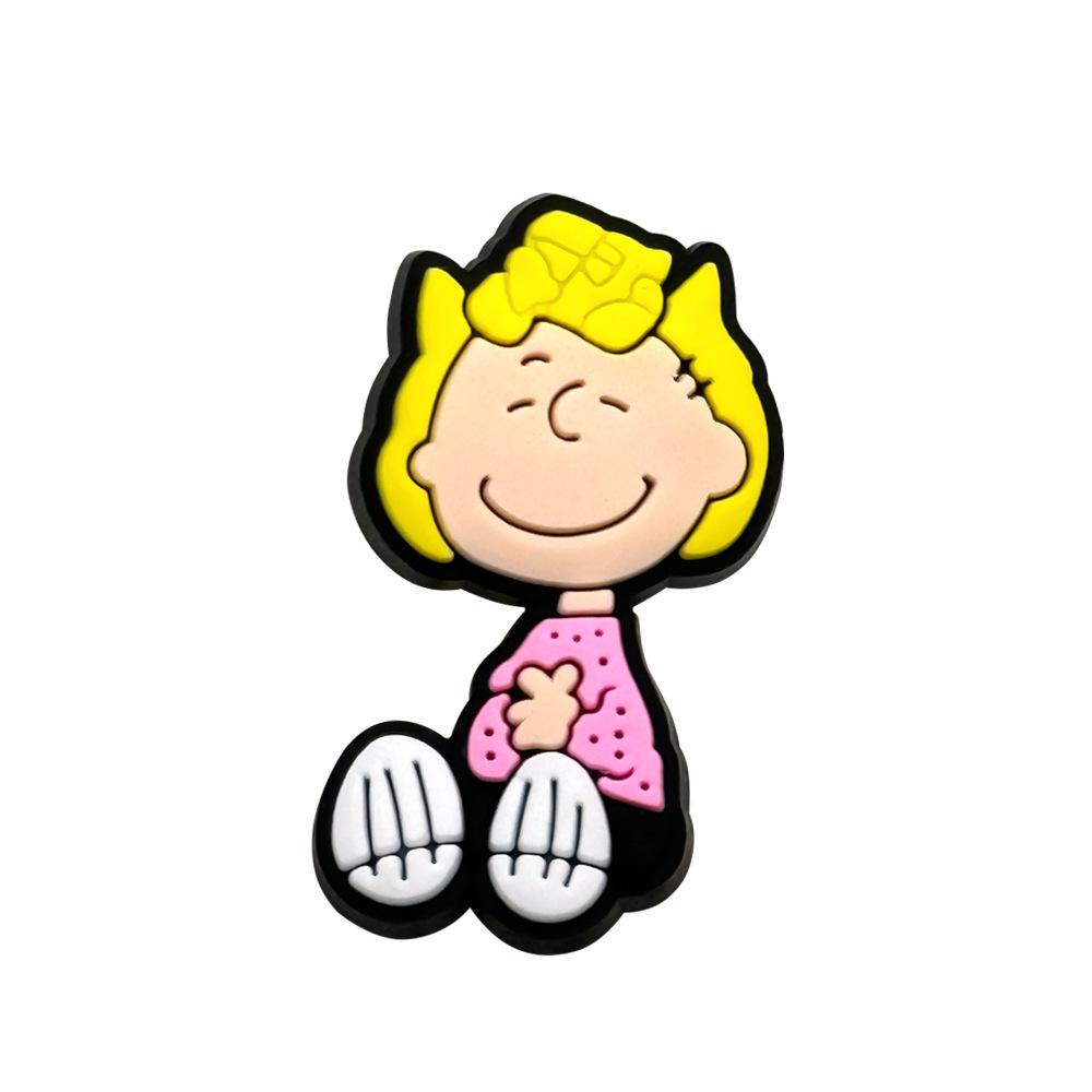 MINISO Причудливые мультяшные шармы для обуви Snoopy Декоративные аксессуары для ПВХ сабо сандалий - Вдохновленные аниме DIY ремесленные аксессуары
