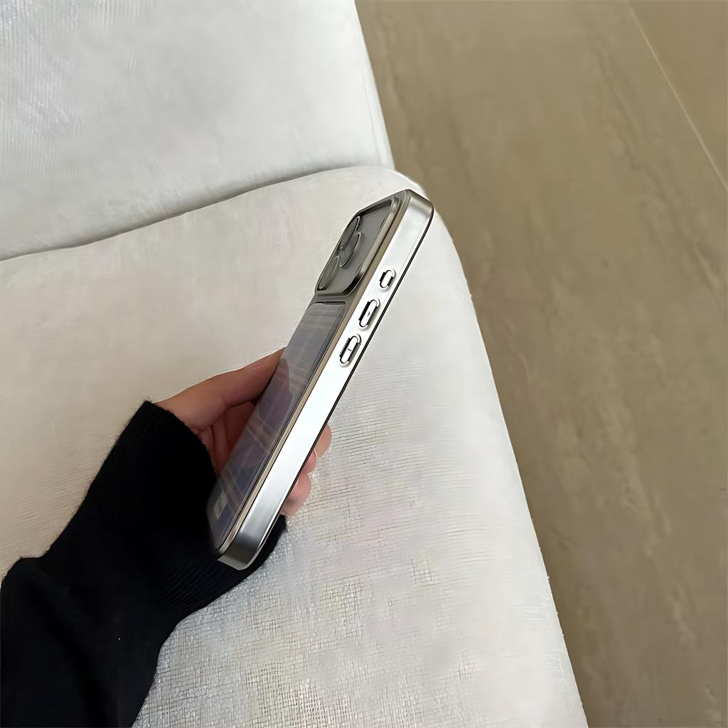 Корейский минималистичный чехол для телефона с сетчатым узором для iPhone 17 16e 16 15 14 13 12 11 Air Pro Max X XR XSMAX 8 7 Plus Роскошная прозрачная накладка