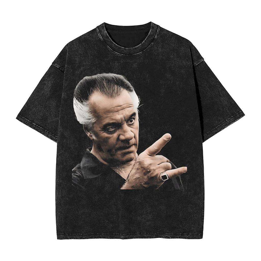 Harajuku Washed T Shirt The Sopranos Simple T Shirts Trendy Cool Tshirt for Male Summer Aesthetic Design Top Tees