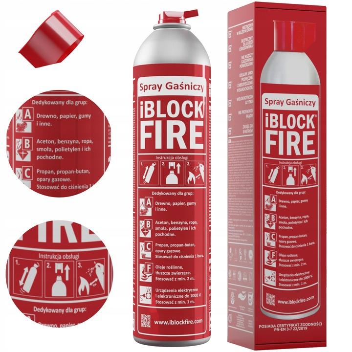Domowy Spray Gaśniczy Abcf+E Bio Iblockfire Gaśnica Do Domu/Samochodu/Biura