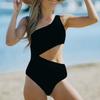 Лето 2025 Новый женский купальник Слитный купальник Бикини Крест Одно плечо Консервативный Слитные бикини Y2k
