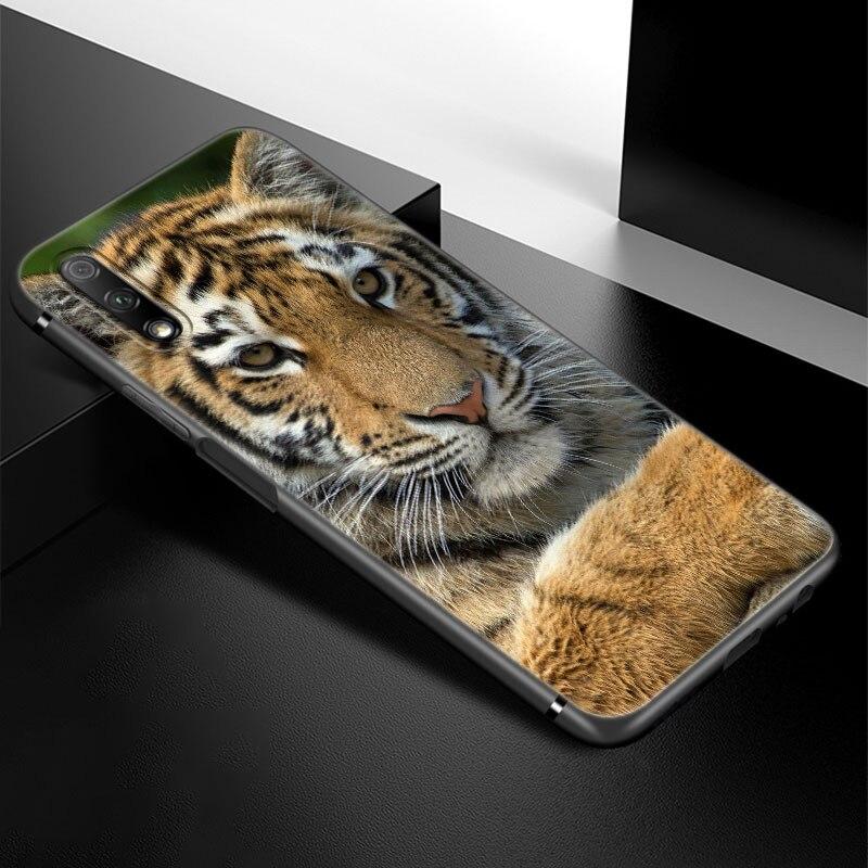 Чехол для телефона Lion Tiger Animal для Huawei Honor 7A 8A 9X 20 Pro 8 10X Lite 9A 8C 9C 20E 7S 8S 20S 8X 10i 20i 30i Мягкий черный чехол