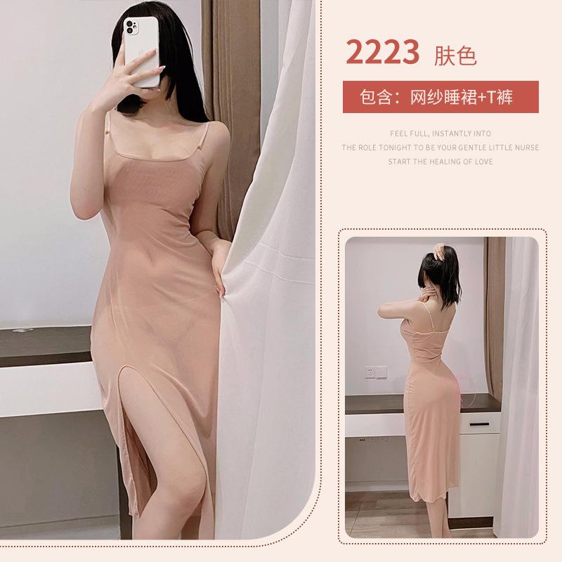 Sexy underwear perspective sexy mesh, hot teasing, free of suspenders