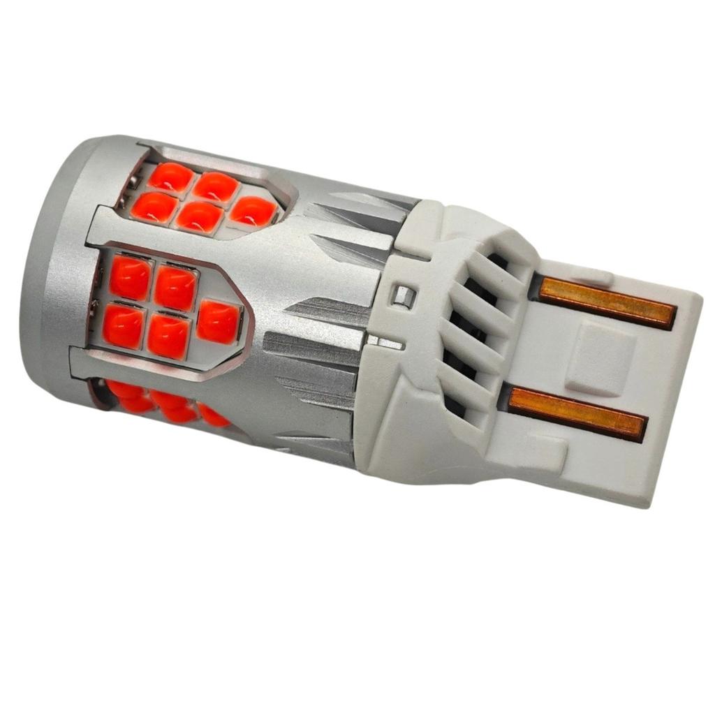 2 шт. W21/5W светодиодная лампа 7443 10-50В без ошибки 2800лм красная Off-Road