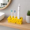 Органайзер-держатель для зубных щеток, partitioned storage with 3 holes, Creative cheese shape organizer, Подставка-держатель для раковины в ванной с полыми дренажными структурами