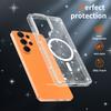 For Samsung Galaxy S26 Ultra S26 Plus Case Magnetic Transparent Bling Glitter Clear Hard PC Back Scratch-resistant Slim Cover