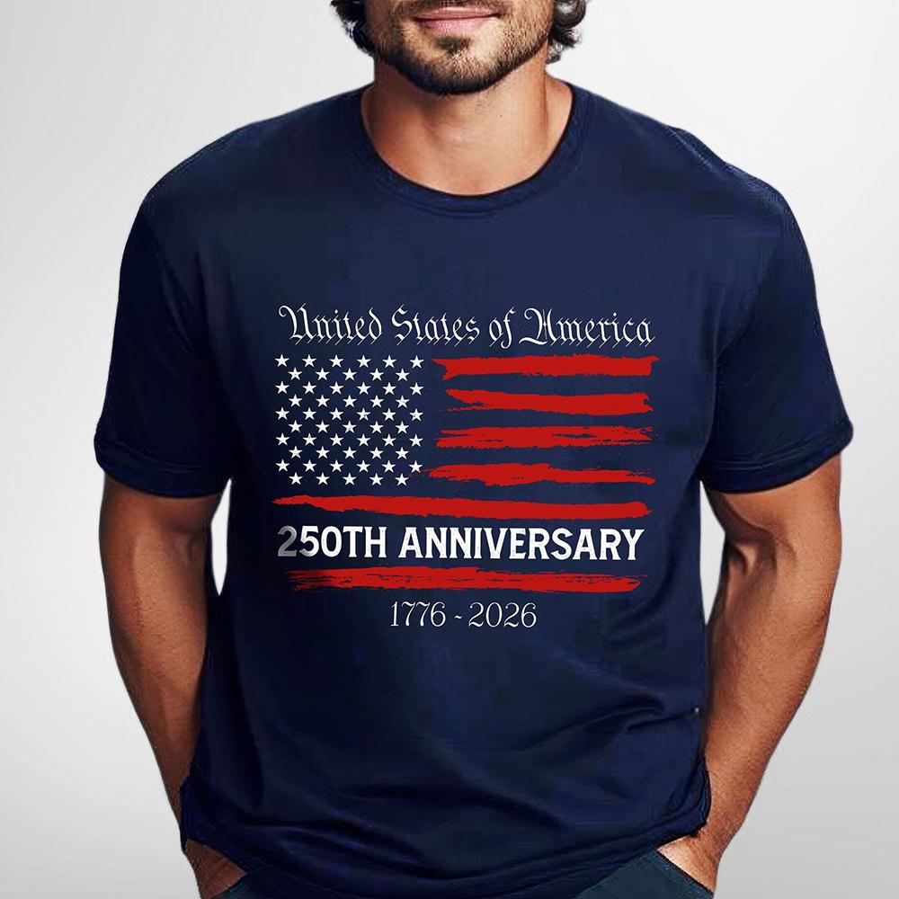 USA 250th Anniversary Shirt, 1776 2026 Patriotic Tee, United States Bicentennial Shirt,American Flag Shirt for Men July 4th Gift