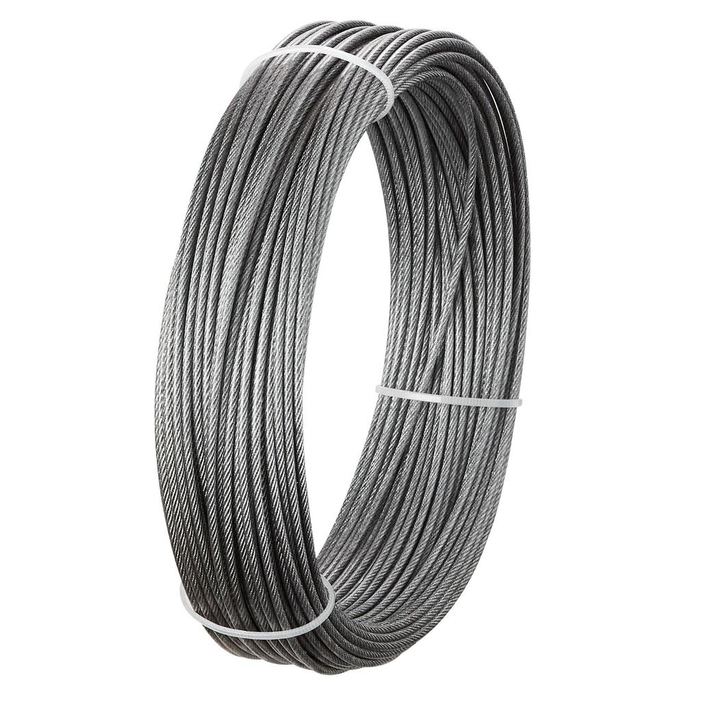 VEVOR 2 mm Wire Rope Kit, 35.1 m Length, 304 Stainless Steel Wire Cable, 2 kN Breaking Strength, 7 x 7 Strands Construction