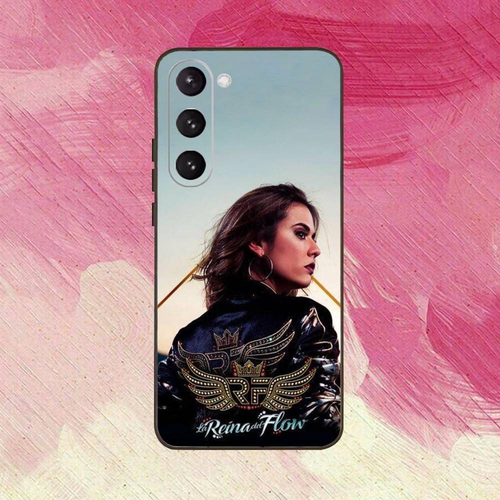 Q-Queen of Flow La Reina Del Flow-ES Phone Case For Samsung Galaxy A73,A72,A71,A70,A53,A52,A51,Soft Silicone Black Cover