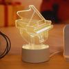 Piano 3D night light, bedroom and study atmosphere decoration USB light, Thanksgiving and holiday gifts for family and friends.