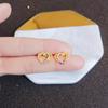 Double Layer Heart-shaped Earrings  Trendy Simple Small Earrings  Ear Hanging Design  Golden Earrings