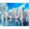 Diamond Painting Beautiful Snow Winter Landscape Diamond Embroidery Rhinestone Mosaic Picture
