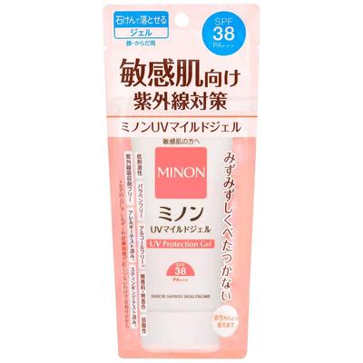 MINON UV Mild Gel Основной продукт 70 г Солнцезащитный уход Чувствительная кожа SPF38 PA+++ Без отдушек Без красителей Слабокислотный Без парабенов Без спирта Низкий