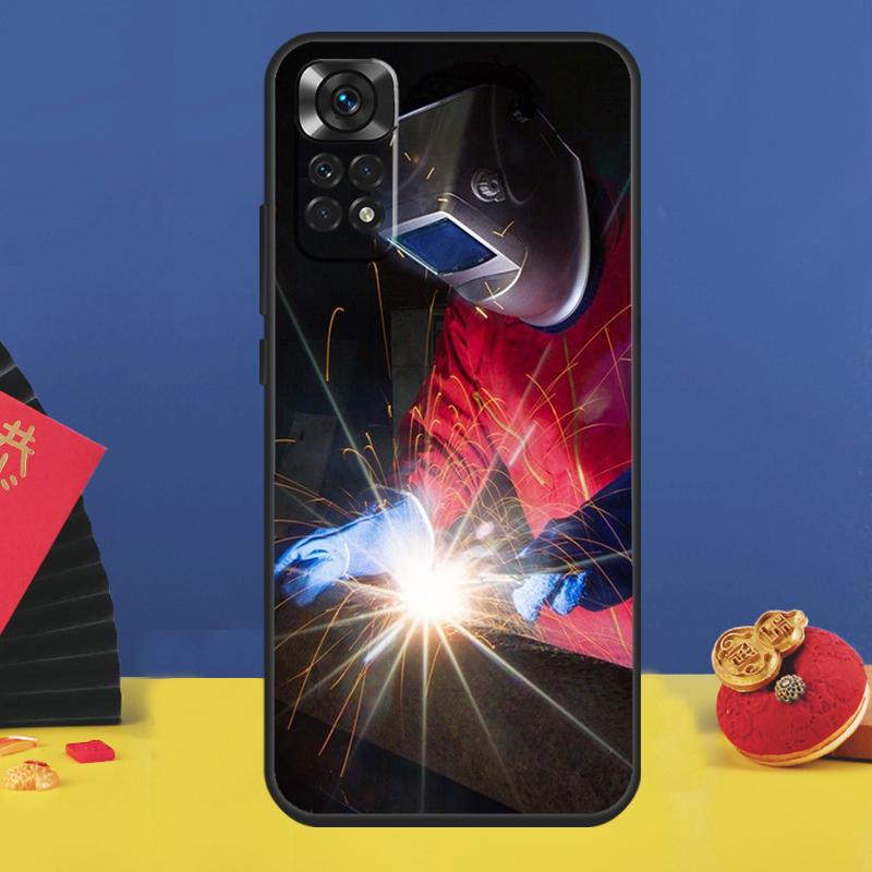 Welder Welding Hot Metal Worker Case For Xiaomi Redmi Note 14 13 Pro 12 10 11 15 Pro Plus Redmi 15 15C 10C 12C 13C 14C Cover