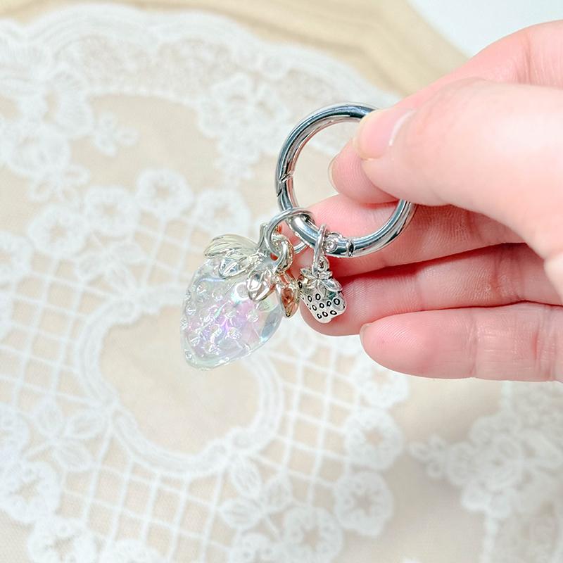 1 шт. Kawaii милый желейный брелок клубника украшение рюкзак кулон для девочек кошелек подарки ювелирные изделия