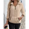 Women's Half Zipper Plush Sweatshirt