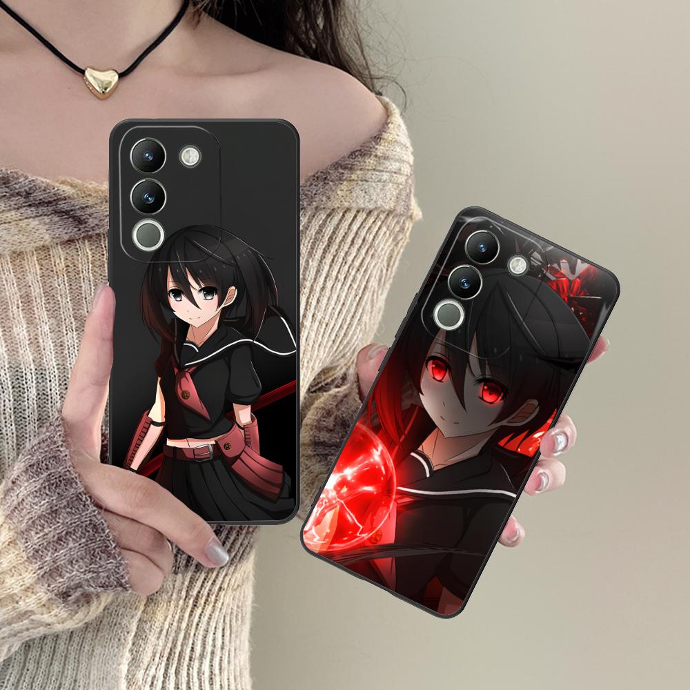 Матовый ТПУ чехол для мобильного телефона Akame Kurome для VIVO V60 V50 V40 V30 V29 V27 V25 V23 Pro Lite 5G Цветной печатный чехол
