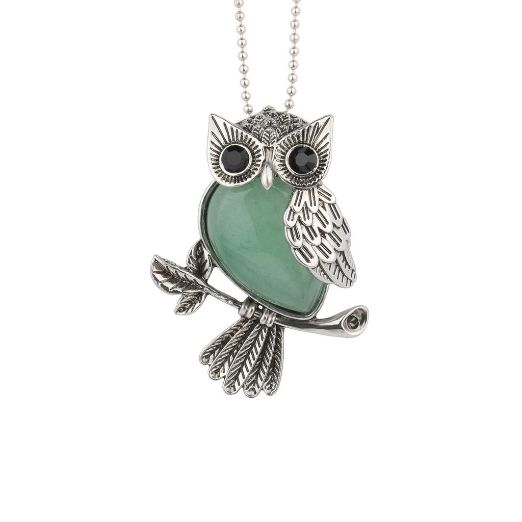 Green Aventurine Stone Pendant Hexagon Heart Waterdrop Bullet Pendant Handmade Women Necklace Jewelry Making Accessories