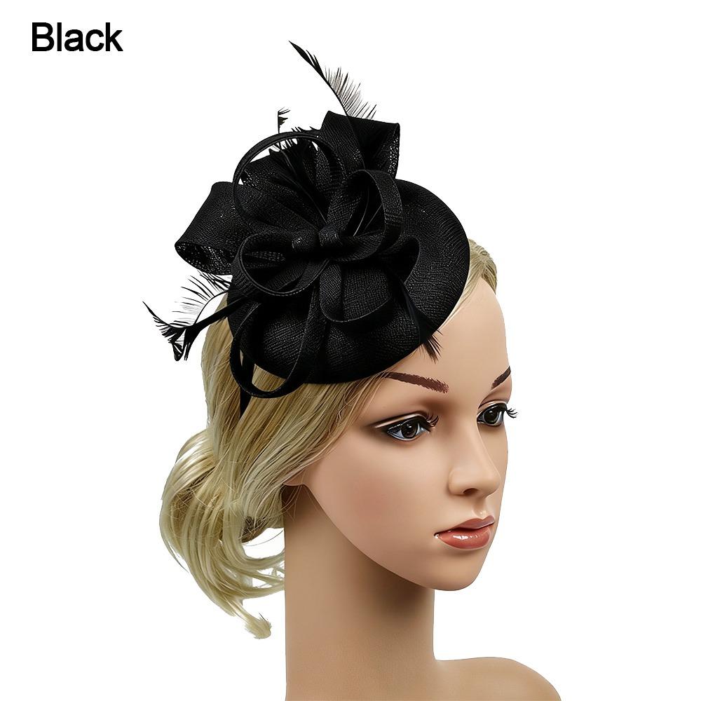 Шляпки-fascinator с перьями Цветочные аксессуары для волос Модный макияж Выпускной Женщины