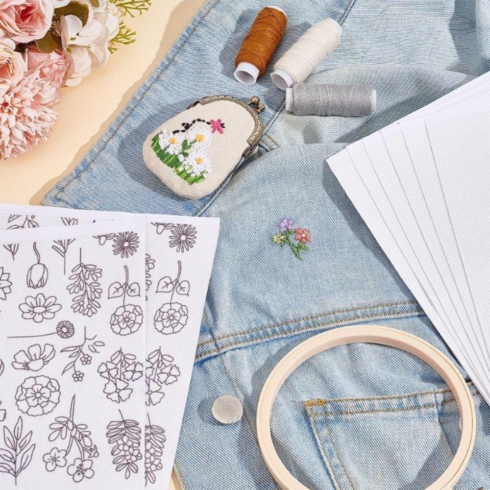 Новые термонаклейки DIY Нетканые самоклеящиеся водорастворимые бумажные швейные принадлежности Пустые стабилизаторы для ручного шитья Любители шитья