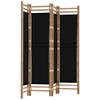 VidaXL Folding Room Divider 4 Panels 160 Cm Bamboo and Canvas 350628