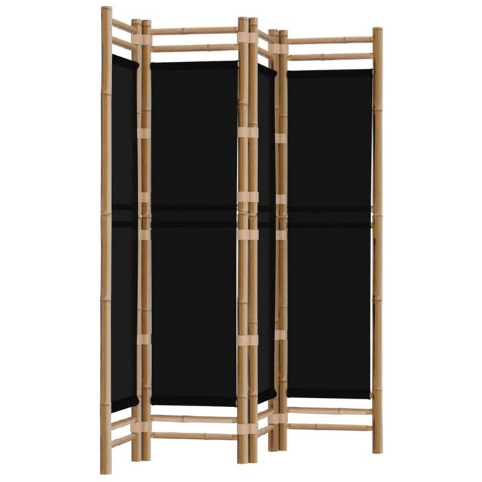 VidaXL Folding Room Divider 4 Panels 160 Cm Bamboo and Canvas 350628