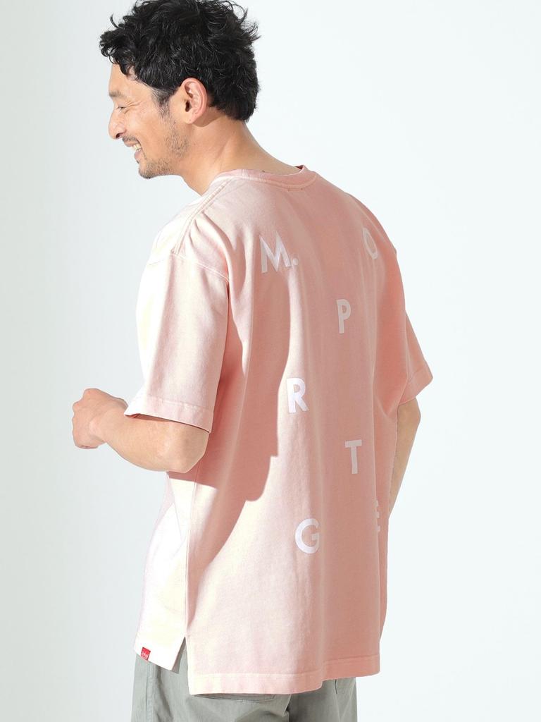 B:MING LIFE STORE by BEAMS Manhattan Portage Short Sleeve Print T-Shirt, Men's, Pink, Size S