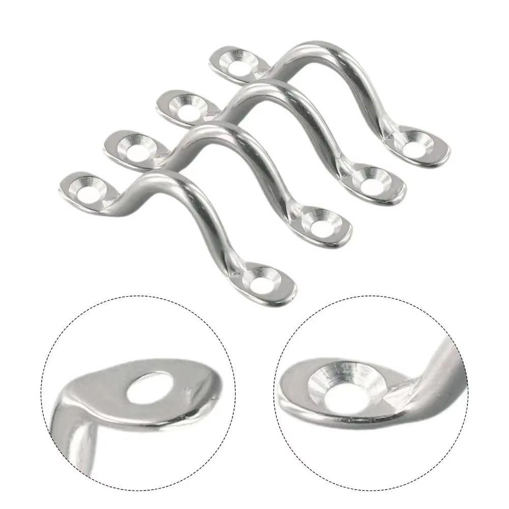 4Pcs 5/6/8mm Wire Eye Straps 316 Stainless Steel Deck Loop  Canopy Engines Accessories