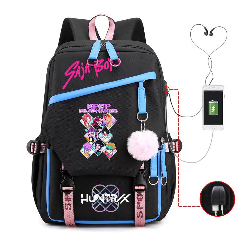 Animation Peripheral Printing Korean Version Style Children'S Backpack College Style Junior High School Student Leisure Schoolbag