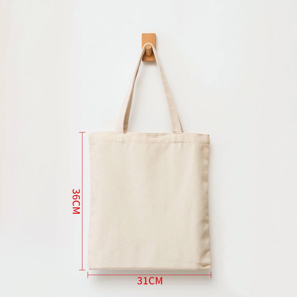 Folding Canvas Bag Reusable Shopping Bag Unisex Eco-Friendly Tote Bags Diy Shoulder Bag Grocery Handbag New