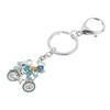 WEVENI Эмалированный Мультяшный Брелок-Мышь на Велосипеде, Велосипедное Украшение для Женщин и Девочек, Брелок для Сумки, Кошелька, Автомобиля, Синий, 39 мм x 36 мм