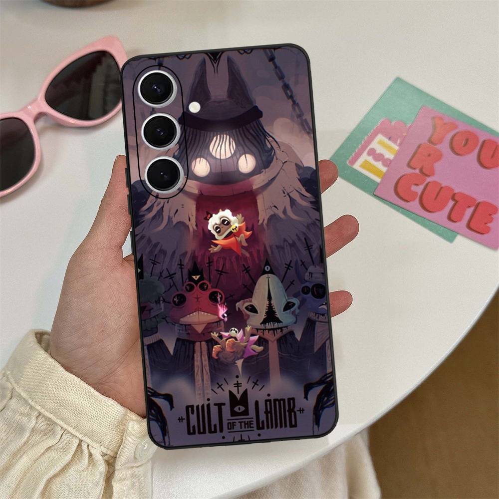 C-Cult of The Lamb Game Phone Case For Samsung S 24 fe 25 Ultra plus 20 lite 21 30 22 23 24 22 Ultra 5G Fundas