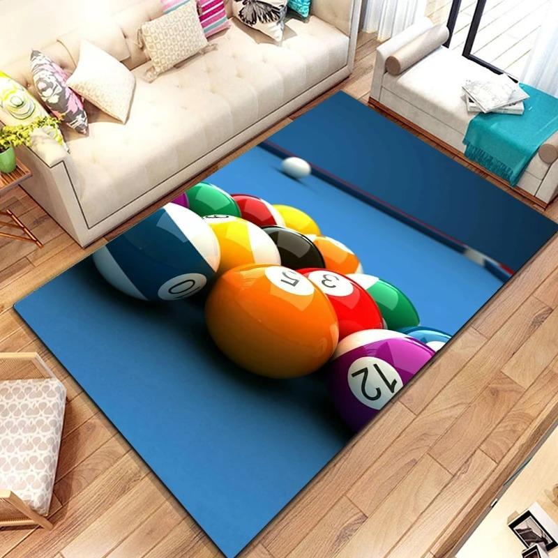 3D красочный ковер для снукера, бильярдный мяч, спортивные ковры для гостиной, спальни, декора, коврик для пола, ванной комнаты, нескользящий дверной коврик