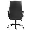 Black eco-leather swivel office chair, tilt, foldable armrests