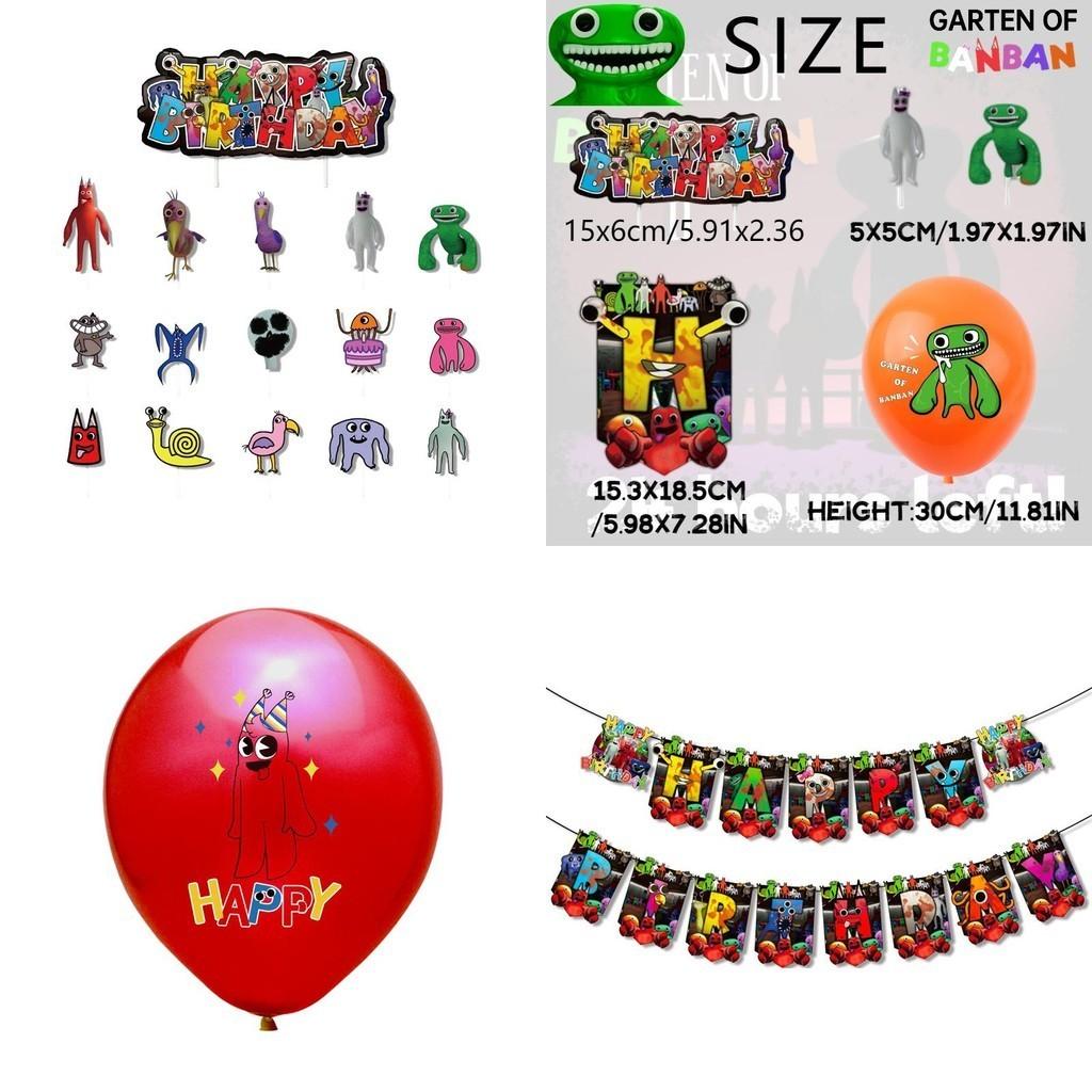 Набор для украшения дня рождения Garten Of Banban с баннером из воздушных шаров и вставными шарами