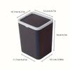 1 шт. Мини-квадратный контейнер для хранения с крышкой, пластиковый настольный мусорный бак, компактная домашняя настольная мусорная корзина с откидной крышкой, небольшой контейнер для мусора