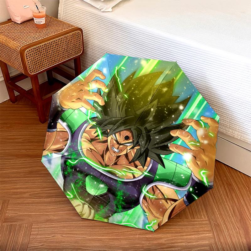 Зонт-автомат с рисунком персонажей Dragon Ball Z, портативный и складной дизайн, 8 спиц, рождественский или подарочный на день рождения.