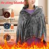 1/2PCS USB Electric Heated Blanket 3 Heating Levels Fleece Heated Blanket Wearable Coral Velvet Blanket for Household and Office